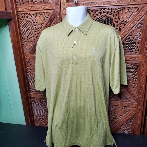 Greg Norman Men’s Golf Polo Shirt The StoneWater Size Large Green - Picture 1 of 13